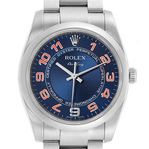 buy rolex air king blue dial|rolex air king blue face.